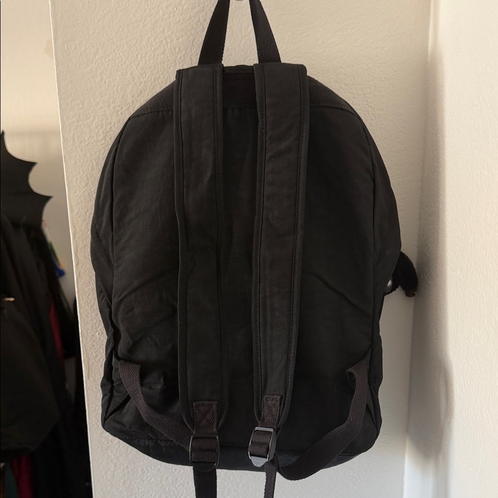 Kipling Black Backpack With Monkey Keychain - image 4